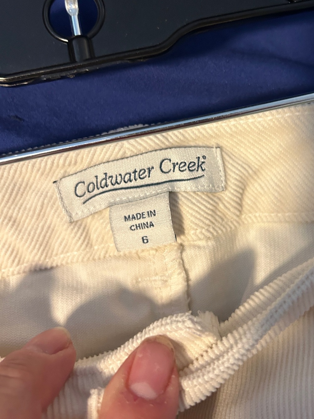 Coldwater Creek Cream Corduroy Pants - Picture 3 of 4